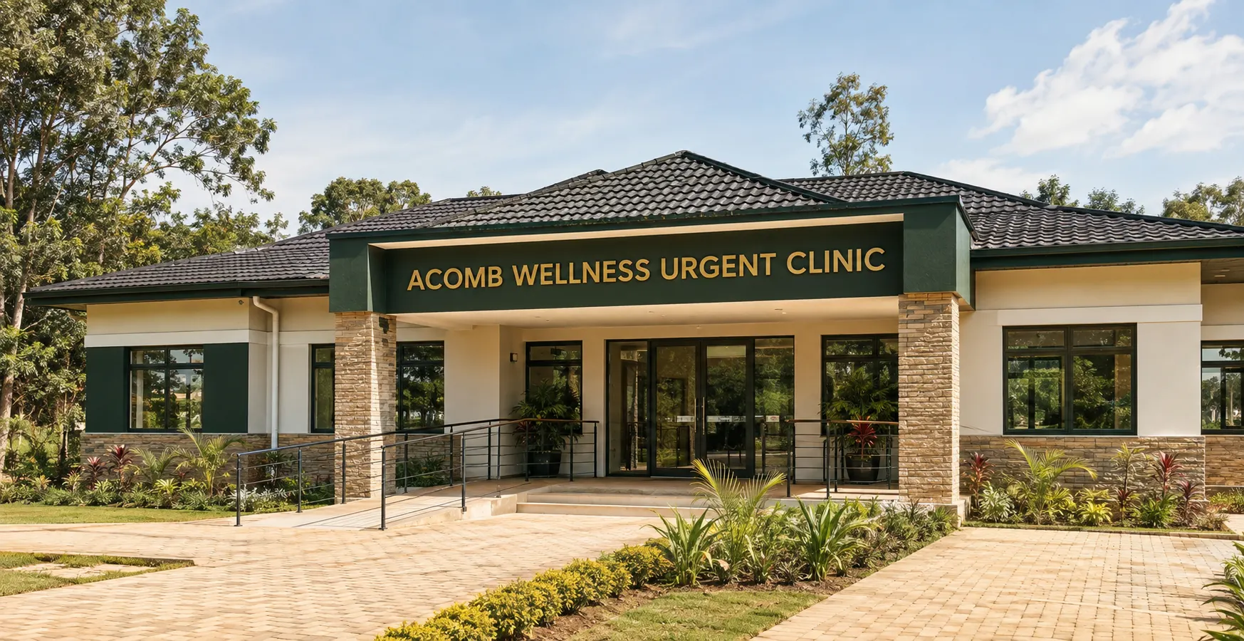 Acomb Wellness Urgent Clinic building with English signage